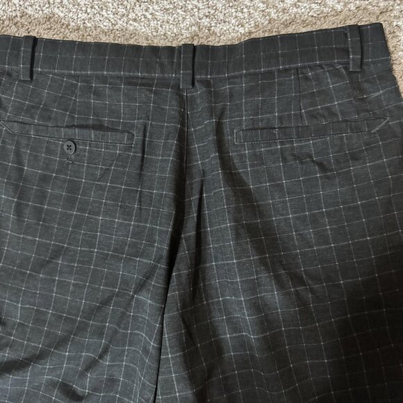 Nike Golf Chino Shorts Mens 34 Charcoal Gray Windowpane Flat Front Dri-FIT Golf - Picture 4 of 8